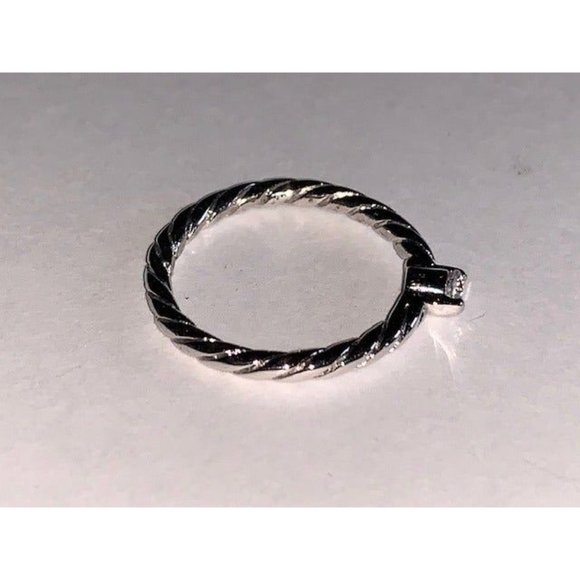 Silver tone ring size 5 - Picture 3 of 5